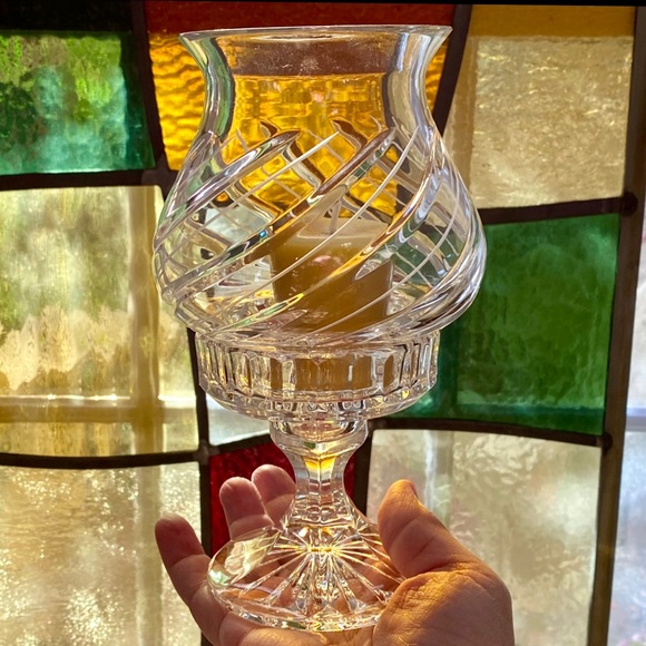 Vintage Crystal Hurricane Candle Holder /Fairy Lamps Hurricanes - Picture 8 of 8